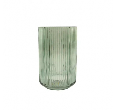 vaas uit glas groen Ø 12cm H 19.3cm  Point-Virgule