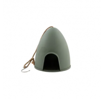voederhuisje voor vogels uit bamboevezel groen 18.2x17x18.7cm 
