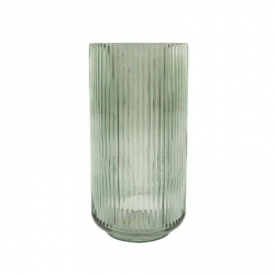 vaas uit glas groen Ø 14.3cm H 28cm 