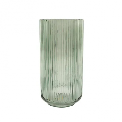 vaas uit glas groen Ø 14.3cm H 28cm  Point-Virgule
