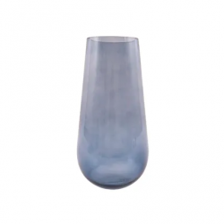 vaas uit glas blauw Ø 17.5cm H 35cm 