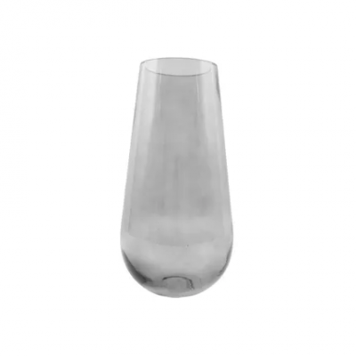 vaas uit glas grijs Ø 17.5cm H 35cm  Point-Virgule