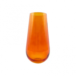 Point-Virgule vaas uit glas oranje Ø 17.5cm H 35cm 