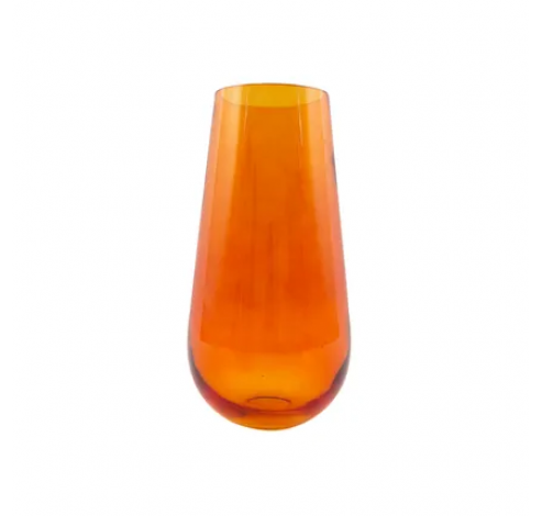 vase en verre orange Ø 17.5cm H 35cm  Point-Virgule