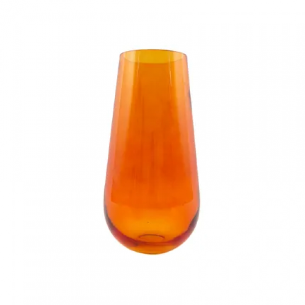 vaas uit glas oranje Ø 17.5cm H 35cm 