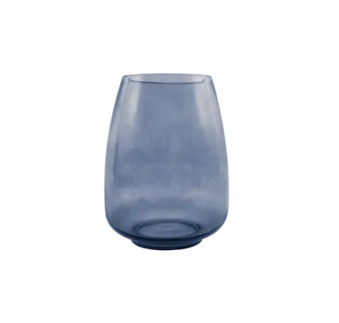 vaas uit glas blauw Ø 18.5cm H 24.5cm  Point-Virgule