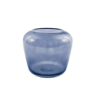 vaas uit glas blauw Ø 20cm H 18cm  Point-Virgule