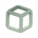 3D panonderzetter uit silicone kubus groen 