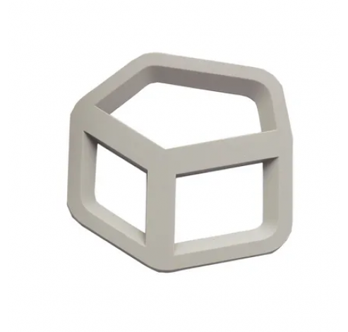 Sous-plat 3D en silicone pentagone taupe  Point-Virgule