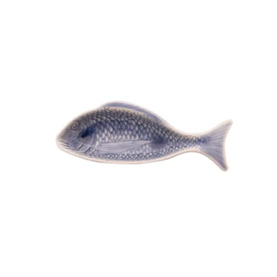 coupe poisson en céramique bleu 18x7cm 