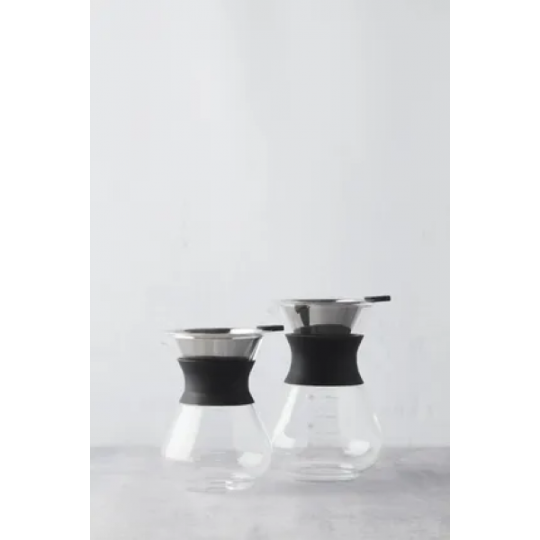 giet over koffiezetapparaat uit glas zwart 600ml 