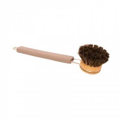 brosse à vaisselle hêtre, silicone taupe 21cm FSC 100%   Point-Virgule