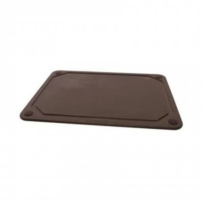 snijplank met sapgeul uit houtvezel zwart 37x27.5x0.6cm FSC MIX   Point-Virgule