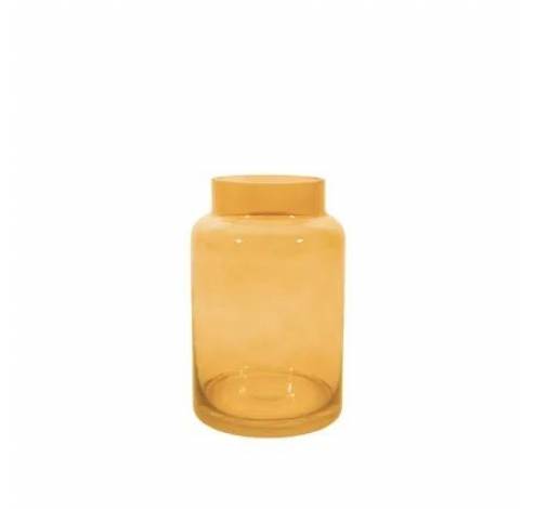 vase en verre jaune Ø 13cm H 20cm  Point-Virgule