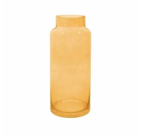 vase en verre jaune Ø 12,50cm H 30cm  Point-Virgule