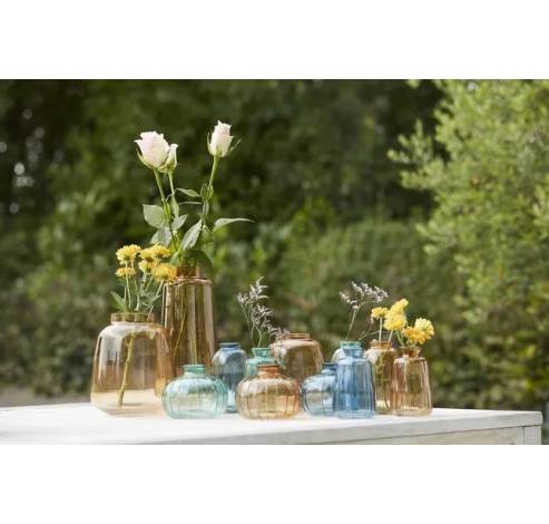 mini-vase en verre de couleur assortie (jaune, vert ou gris) Ø 6cm H 10cm   Point-Virgule