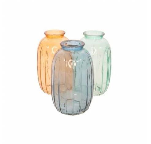 mini-vase en verre couleur assortie (jaune, vert ou gris) Ø 6,5cm H 12cm  Point-Virgule