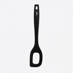 Lurch Smart Tool lepel met gat uit silicone zwart 28cm 