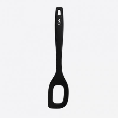 Smart Tool lepel met gat uit silicone zwart 28cm 