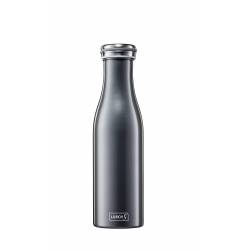 Lurch Bouteille isotherme double paroi en inox anthracite métallique 500ml 