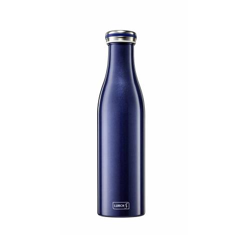 Dubbelwandige isoleerfles uit rvs metallic blauw 750ml  Lurch