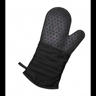 Handschoen uit katoen en silicone zwart 40cm 