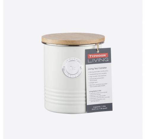 Living boîte de conservation pour thé blanc cassé ø 12cm H 14cm  Typhoon
