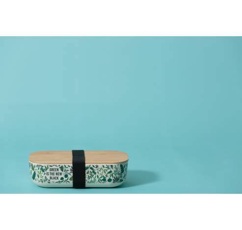 Pure lunchbox uit bamboevezel Green Is The New Black 22x11x6cm  Typhoon