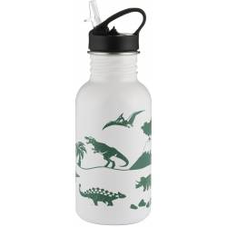 Pure kleur veranderende fles uit rvs Dinosaur wit/groen 550ml 