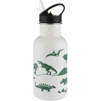 Pure kleur veranderende fles uit rvs Dinosaur wit/groen 550ml  Typhoon