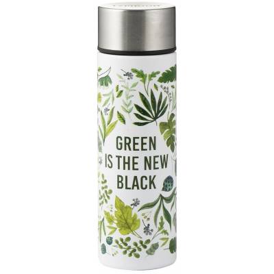 Pure Slimline bouteille en inox Green Is The New Black 190ml  Typhoon