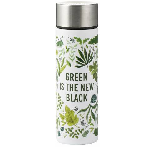 Pure Slimline bouteille en inox Green Is The New Black 190ml  Typhoon