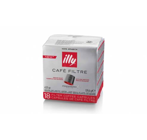 KOFFIE 18 CAPSULES FILTER ROOD Illy