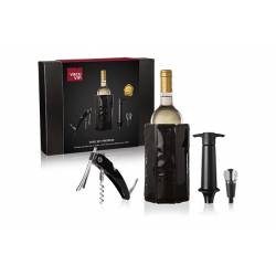 Vacu Vin Wijnset Premium 4pcs Giftbox - Cooler Kurkentrekker - Saver - Server - Stoppe