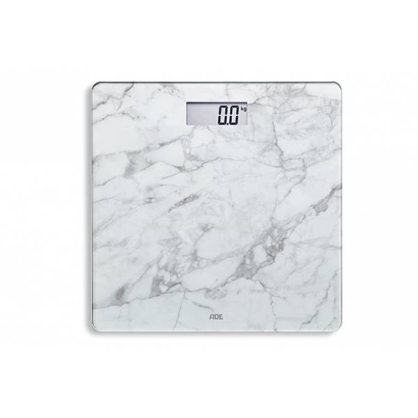 ADE Digitale Personenweegschaal Aurora Marble White 30x30cm Incl. 1x Cr2032