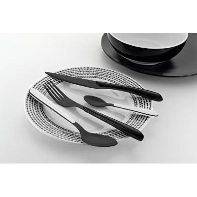 Lumino Black Bestekset Set 16 Black Handle  Amefa