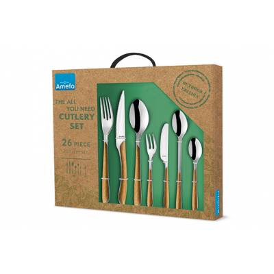 Eclat Wood Bestekset Set26 All You Need   Amefa