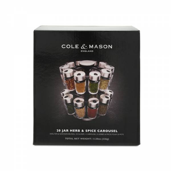 Cole & Mason Carrousel met 20 Kruidenpotjes H23cm