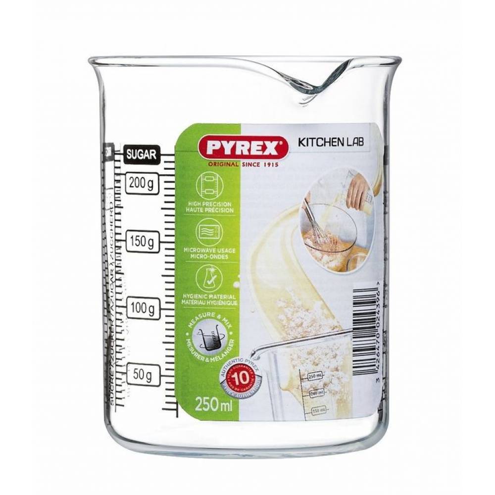 Pyrex Maatbekers Kitchen Lab Maatbeker 0,25l 8,4x8,4xh10cm