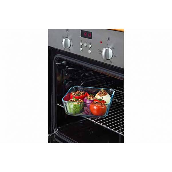 Cook & Freeze Ovenschotel Vierkant 0,85l 15x15xh12cm Met Kunststof Deksel 