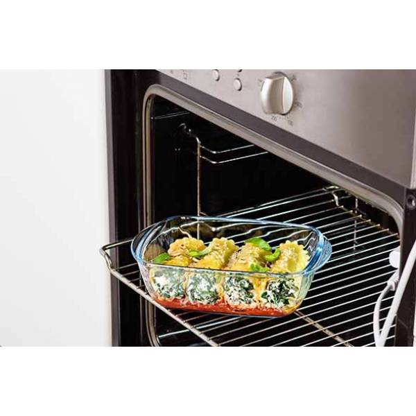 Cook & Heat Ovenschotel Rechthoekig 2,5l 28x20xh8cm Met Kunststof Deksel 