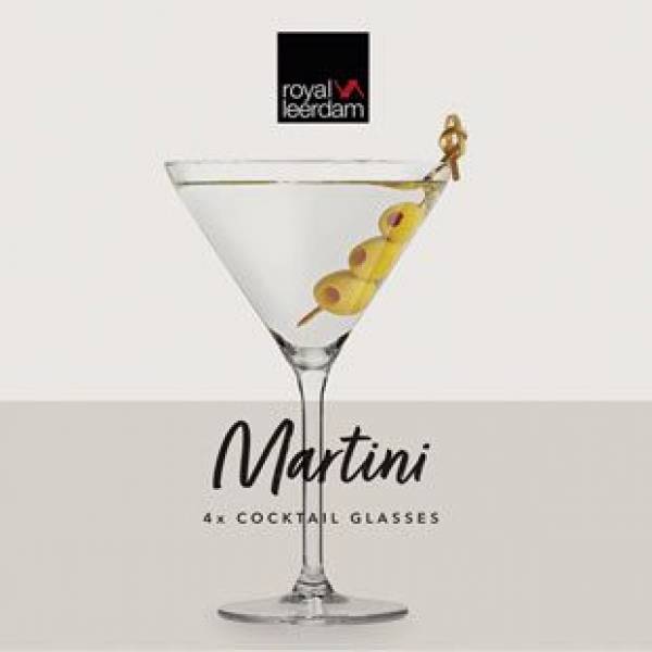 4 Martini Cocktailglazen 26cl 