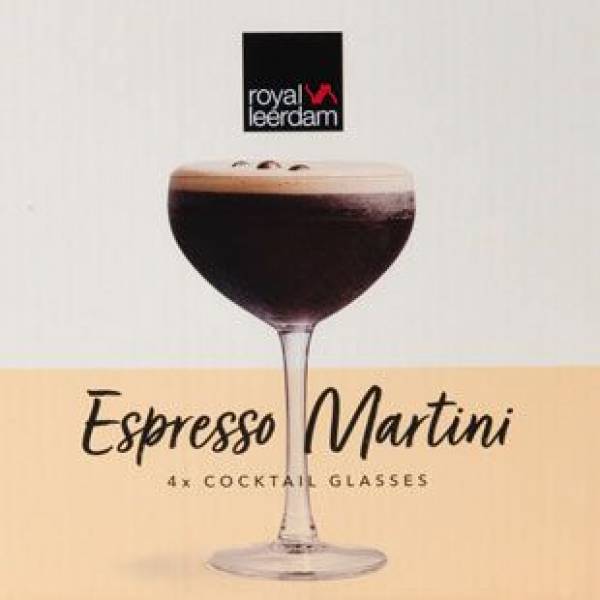 4 Cocktailglazen Espresso Martini 24cl 