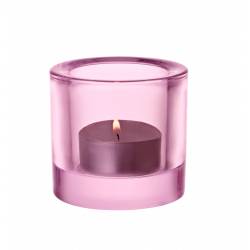 Iittala Kivi  teal.candleh. 60mm pale pink 