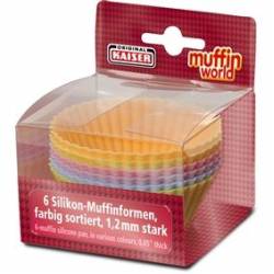 Kaiser set van 6 siliconen muffinvormpjes 