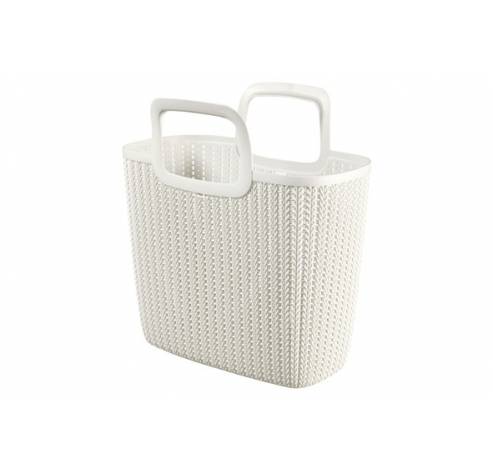 Knit Lily Shopping Bag Oasis White 41x20x45cm  Curver