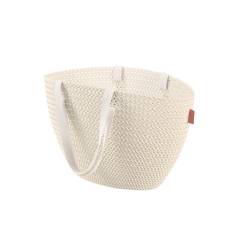 Knit Emily Shopping Basket Oasis White50x24xh30 