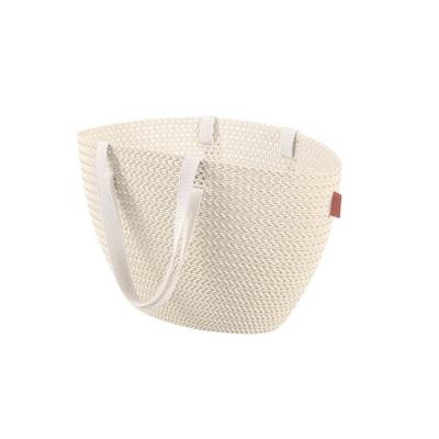 Knit Emily Shopping Basket Oasis White 50x24xh30  Curver