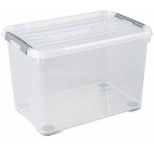 Handy Plus Box 65l Sur Roulettes Transpa Rant-60x40x39cm  Curver