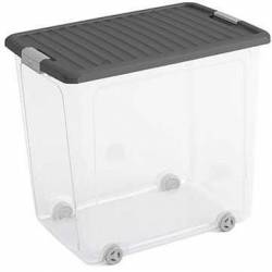 W-box Opbergbox Xl Grijs Deksel 56,5x39xh51,5cm 